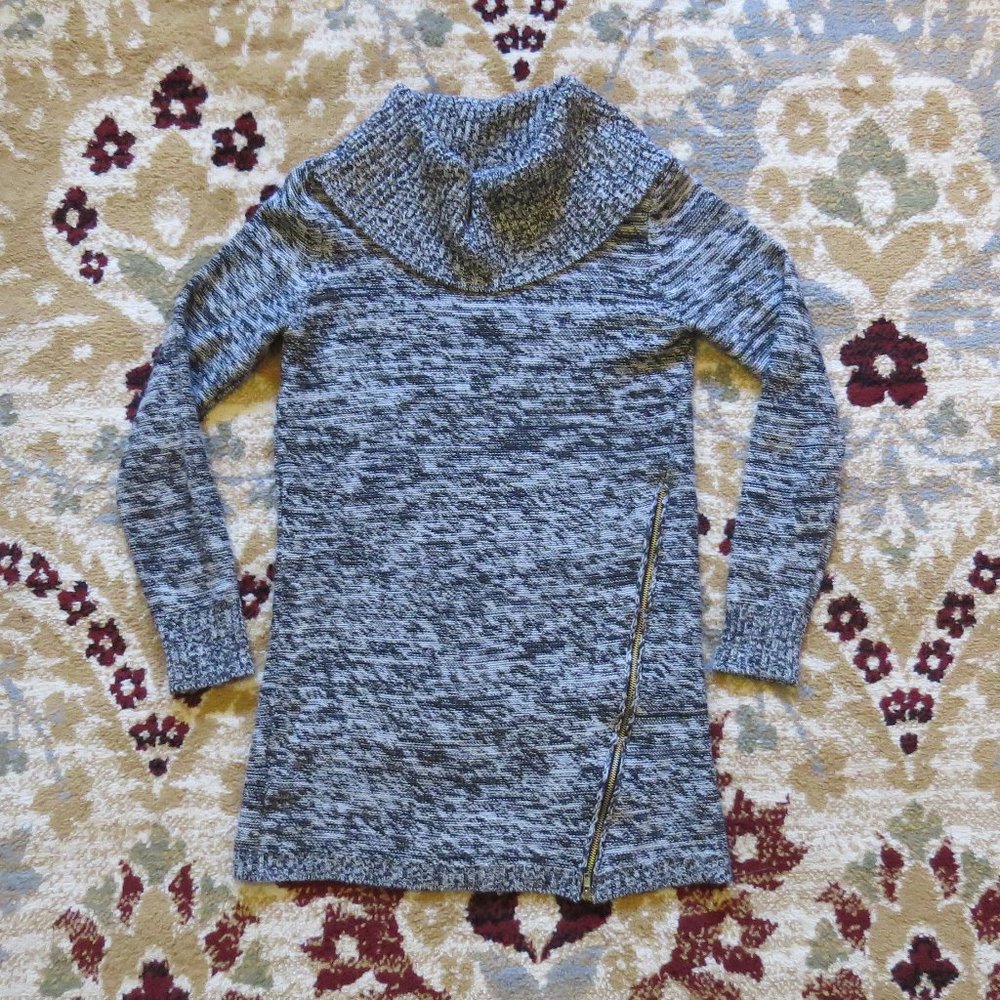 IZ Byer Long Gray Sweater Cowl Neck Size S